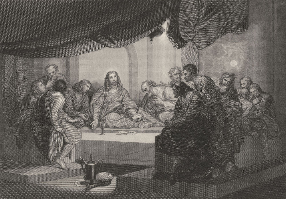 THE LAST SUPPER. West 1835 old antique vintage print picture